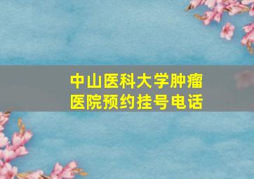 中山医科大学肿瘤医院预约挂号电话