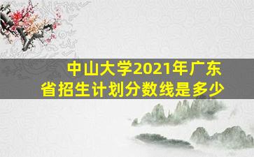 中山大学2021年广东省招生计划分数线是多少