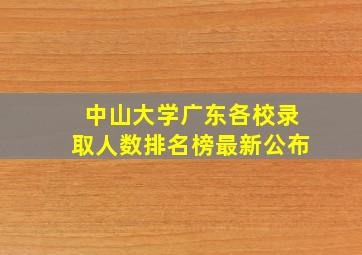 中山大学广东各校录取人数排名榜最新公布