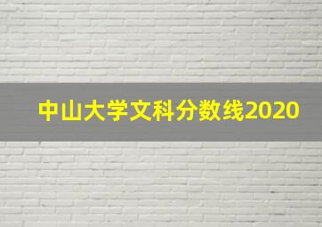 中山大学文科分数线2020