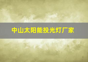 中山太阳能投光灯厂家