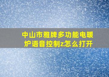 中山市雅牌多功能电暖炉语音控制z怎么打开