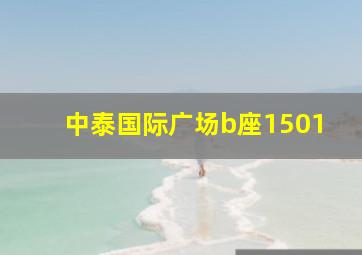 中泰国际广场b座1501