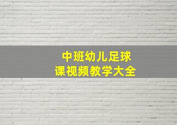 中班幼儿足球课视频教学大全