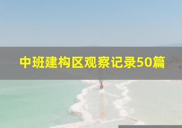 中班建构区观察记录50篇