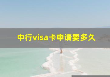 中行visa卡申请要多久