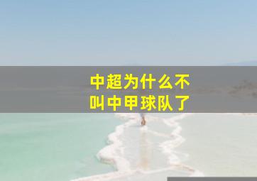 中超为什么不叫中甲球队了