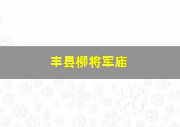 丰县柳将军庙