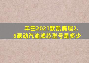 丰田2021款凯美瑞2.5混动汽油滤芯型号是多少