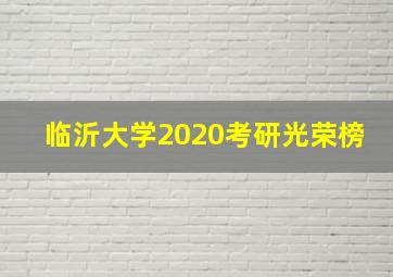 临沂大学2020考研光荣榜