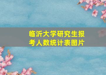 临沂大学研究生报考人数统计表图片