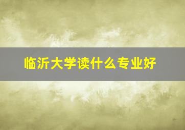 临沂大学读什么专业好