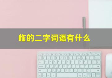 临的二字词语有什么