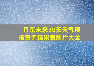 丹东未来30天天气预报查询结果表图片大全