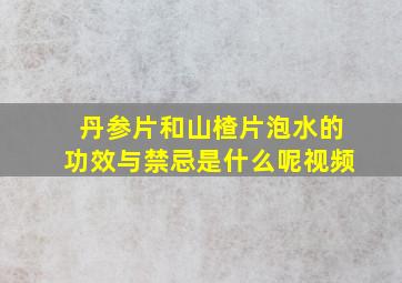 丹参片和山楂片泡水的功效与禁忌是什么呢视频