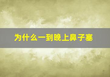 为什么一到晚上鼻子塞