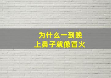 为什么一到晚上鼻子就像冒火