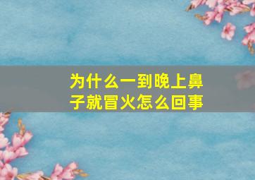 为什么一到晚上鼻子就冒火怎么回事