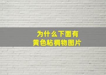 为什么下面有黄色粘稠物图片