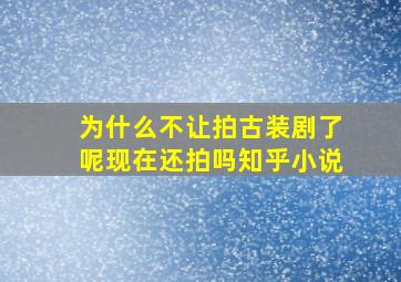 为什么不让拍古装剧了呢现在还拍吗知乎小说