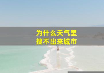 为什么天气里搜不出来城市