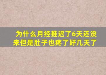 为什么月经推迟了6天还没来但是肚子也疼了好几天了