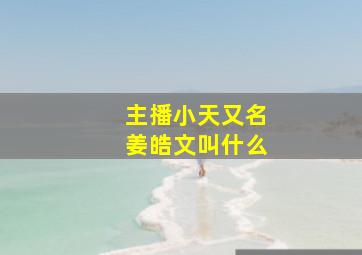 主播小天又名姜皓文叫什么