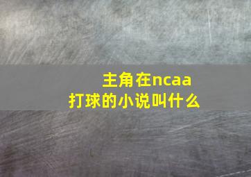 主角在ncaa打球的小说叫什么