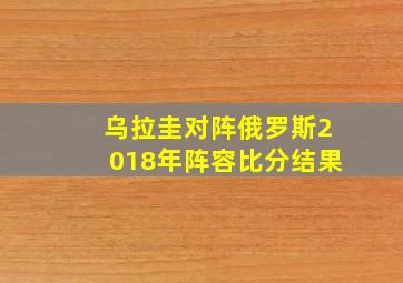 乌拉圭对阵俄罗斯2018年阵容比分结果