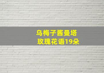 乌梅子酱曼塔玫瑰花语19朵