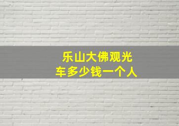 乐山大佛观光车多少钱一个人