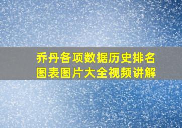 乔丹各项数据历史排名图表图片大全视频讲解