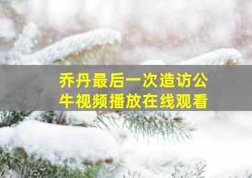 乔丹最后一次造访公牛视频播放在线观看