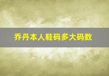 乔丹本人鞋码多大码数