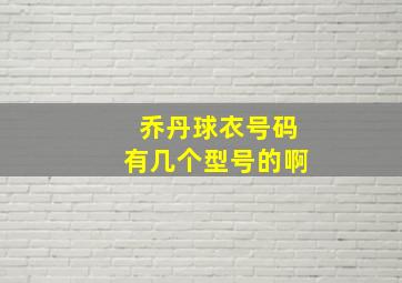 乔丹球衣号码有几个型号的啊