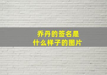 乔丹的签名是什么样子的图片