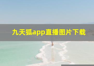 九天狐app直播图片下载