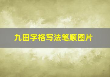 九田字格写法笔顺图片