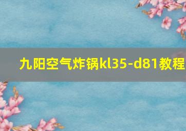 九阳空气炸锅kl35-d81教程