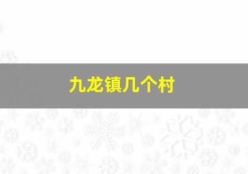 九龙镇几个村