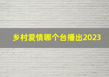 乡村爱情哪个台播出2023