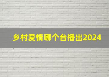 乡村爱情哪个台播出2024