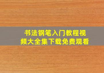 书法钢笔入门教程视频大全集下载免费观看