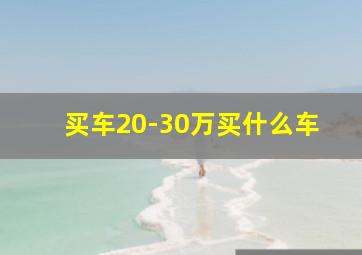 买车20-30万买什么车