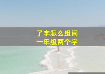 了字怎么组词一年级两个字