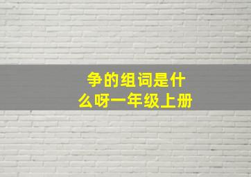 争的组词是什么呀一年级上册