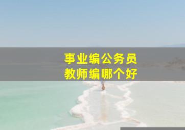 事业编公务员教师编哪个好