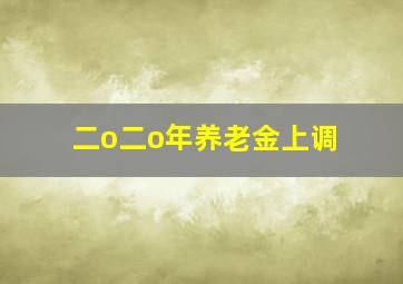 二o二o年养老金上调