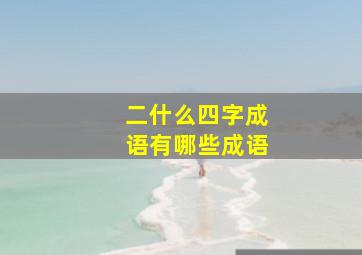 二什么四字成语有哪些成语