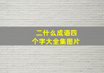 二什么成语四个字大全集图片